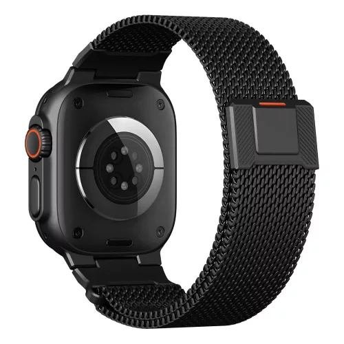 Tech-Protect Milano Vanguard Apple Watch szíj 44/45/46/49 mm - fekete