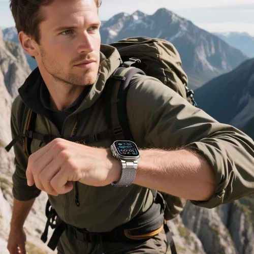 Tech-Protect Milano Vanguard Apple Watch szíj 44/45/46/49 mm - titán