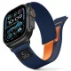 Tech-Protect Nylon Elite Apple Watch szíj 44/45/46/49 mm - sötétkék/narancssárga