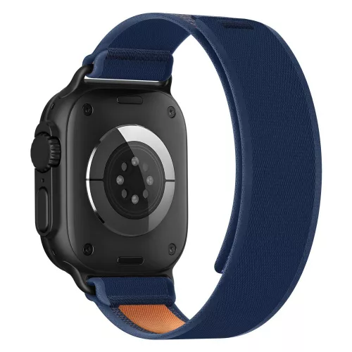 Tech-Protect Nylon Elite Apple Watch szíj 44/45/46/49 mm - sötétkék/narancssárga