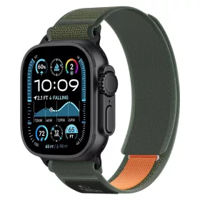   Tech-Protect Nylon Elite Apple Watch szíj 44/45/46/49 mm - zöld/narancssárga