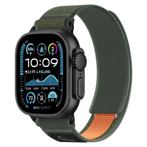 Tech-Protect Nylon Elite Apple Watch szíj 44/45/46/49 mm - zöld/narancssárga