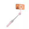 Tech-protect l10s magsafe bluetooth selfie stick tripod rózsaszín/szürke