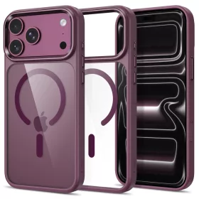   Tech-Protect MagMat MagSafe CC tok, Apple iPhone 17 Pro / 18 Pro - Dark Cherry Clear