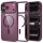 Tech-Protect MagMat MagSafe CC tok, Apple iPhone 17 Pro / 18 Pro - Dark Cherry Clear