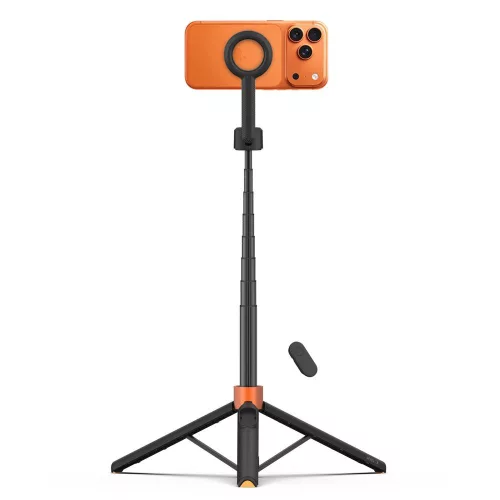 Tech-protect l10s magsafe bluetooth selfie stick tripod fekete/narancs