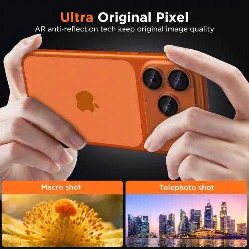 Tech-protect camfull fit+ iPhone 17 Pro kamera védő tok - matt clear