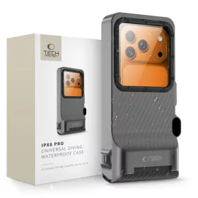   Tech-Protect IPX8 PRO univerzális vízálló tok - szürke/fekete