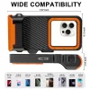 Tech-Protect IPX8 PRO univerzális vízálló tok - fekete/narancssárga