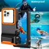 Tech-Protect IPX8 PRO univerzális vízálló tok - fekete/narancssárga