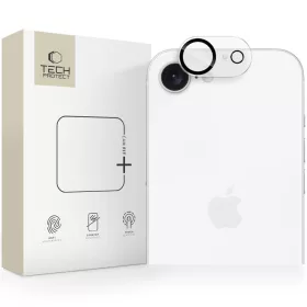   Tech-protect cam fit+ kameravédő üveg iphone 16e / 17e számára - átlátszó