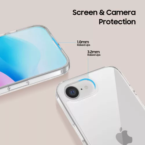 Tech-protect flexair hybrid iphone 16e/17e védőtok - áttetsző