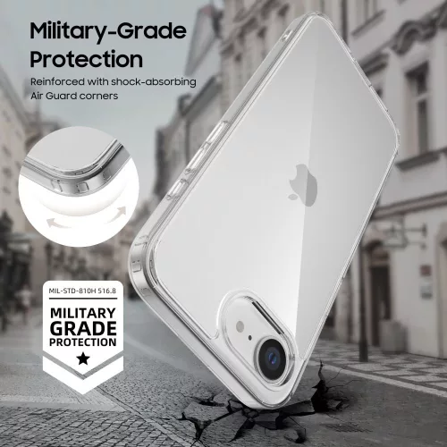 Tech-protect flexair hybrid iphone 16e/17e védőtok - áttetsző