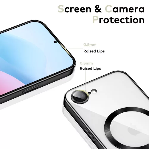 Tech-protect magflex magsafe iphone 16/17 fényes fekete tok