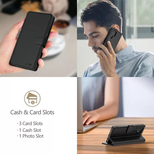 Tech-protect wallet iphone 16e / 17e matte black