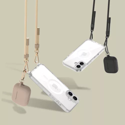 Tech-protect flexair chain magsafe iphone 16e/17e védőtok - fekete és taupe