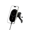 Tech-Protect MM15W-V6 15W BLACK/BLACK MagSafe mágneses autós tartó töltővel