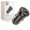 Tech-Protect CC01 2 portos autós töltő PD 30W / QC3.0 fekete -