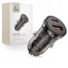 Tech-Protect CC01 2 portos autós töltő PD 30W / QC3.0 fekete -