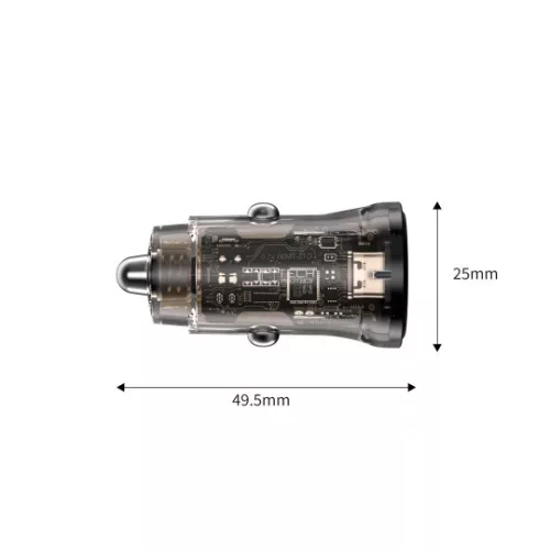 Tech-Protect CC01 2 portos autós töltő PD 30W / QC3.0 fekete -
