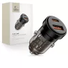 Tech-Protect CC03 2 portos autós töltő PD 30W / QC3.0 fekete