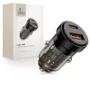 Tech-Protect CC03 2 portos autós töltő PD 30W / QC3.0 fekete
