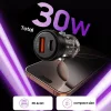 Tech-Protect CC03 2 portos autós töltő PD 30W / QC3.0 fekete