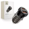 Tech-Protect CC03 2 portos autós töltő PD 45W / QC3.0 fekete
