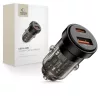 Tech-Protect CC03 2 portos autós töltő PD 45W / QC3.0 fekete