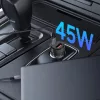 Tech-Protect CC03 2 portos autós töltő PD 45W / QC3.0 fekete