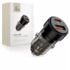 Tech-Protect CC03 2 portos autós töltő PD 75W fekete