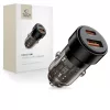 Tech-Protect CC03 2 portos autós töltő PD 75W fekete