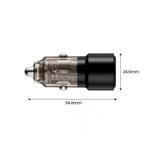 Tech-Protect CC03 2 portos autós töltő PD 75W fekete