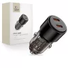 Tech-Protect CC03 2 portos autós töltő PD 100W fekete
