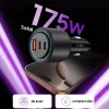 Tech-Protect CC04 3 portos autós töltő PD 175W fekete