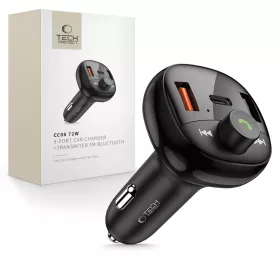 Tech-Protect CC06 3-PORT PD autós töltő