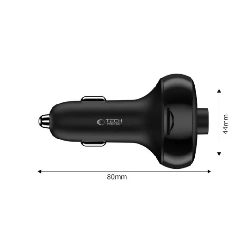 Tech-Protect CC06 3-PORT PD autós töltő