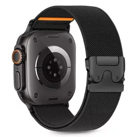   Tech-Protect Nylon Clasp Apple Watch szíj 44/45/46/49 mm - fekete