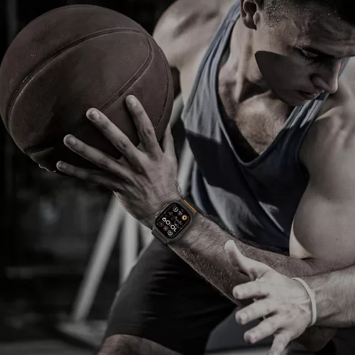 Tech-Protect Nylon Clasp Apple Watch szíj 44/45/46/49 mm - fekete