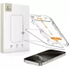 Tech-protect quick set+ 2-pack edzett üveg képernyővédő iPhone 16 Pro-hoz fekete