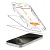 Tech-protect quick set+ 2-pack edzett üveg képernyővédő iPhone 16 Pro-hoz fekete