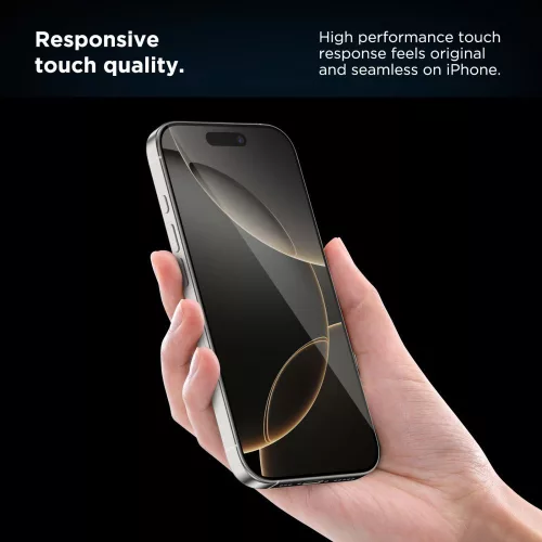Tech-protect quick set+ 2-pack edzett üveg képernyővédő iPhone 16 Pro-hoz fekete