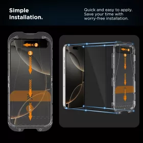   Tech-protect Quick Set+ 2-pack iPhone 15 / 16 Fekete üvegfólia