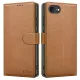 Tech-protect wallet iphone 16e/17e bőr táska barna