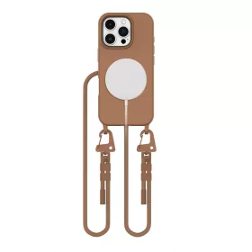   Tech-Protect MagNecklace MagSafe tok Apple iPhone 16 Pro készülékhez - Csokoládé barna
