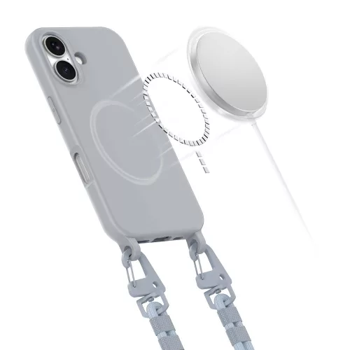 Tech-Protect MagNecklace MagSafe tok Apple iPhone 16 készülékhez - Szürke