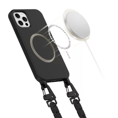 Tech-Protect Magnecklace MagSafe tok, Apple iPhone 12/12 Pro fekete