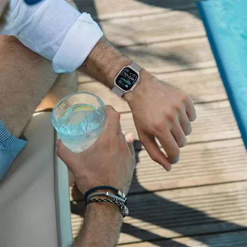 Tech-Protect Milano Apple Watch szíj 44/45/46/49 mm - titán