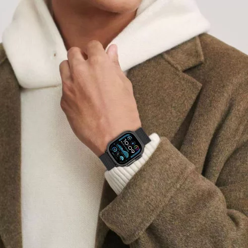 Tech-Protect Milano Apple Watch szíj 44/45/46/49 mm - titán