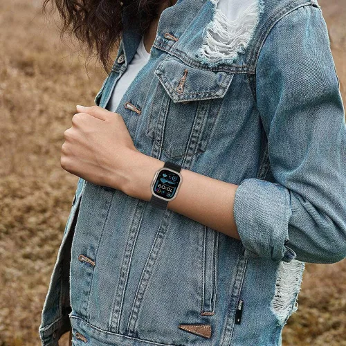 Tech-Protect Nylon Apple Watch szíj 44/45/46/49 mm - fekete